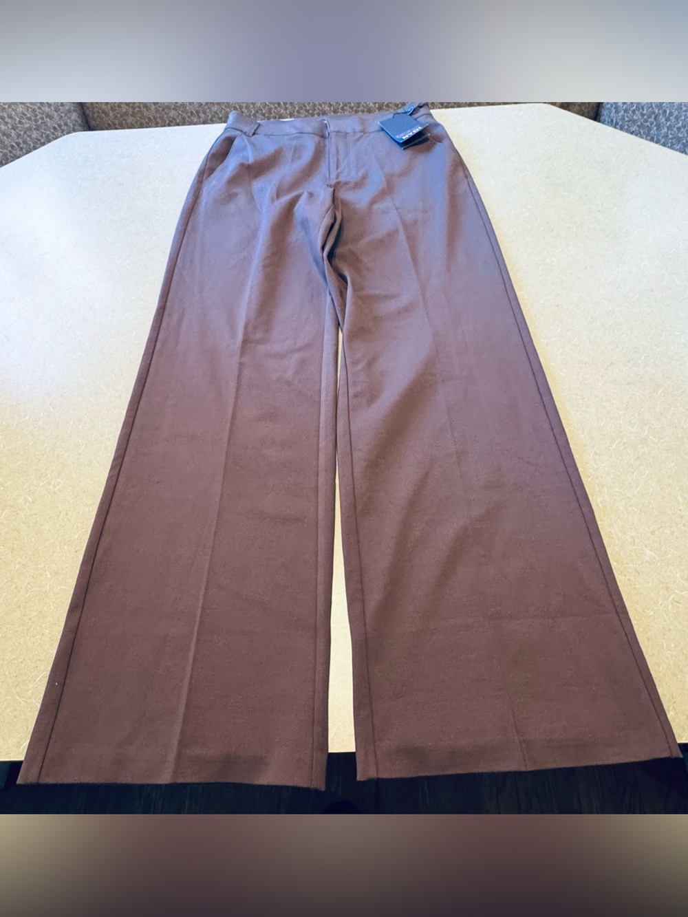 NWT NYDJ Fiona Trouser Pants Size 8 Coffee Bean Brown Ponte Wide Leg